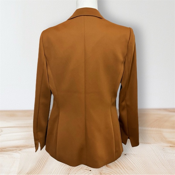 NWT Magaschoni Open Front Brown Blazer - Picture 4 of 7